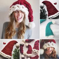 Wholesale 3styles Wool Knit Hats Christmas Hat Fashion Home Outdoor Autumn Winter Warm Hat Xmas gift party favor indoor tree decor FFA2849