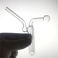 Wholesale Mini Glass Oil Burner Bong Hookah Water Pipes with Thick Pyrex Clear Heady Recycler Dab Rig Hand Bongs for Smoking