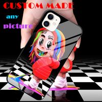 Wholesale Customized any picture Custom made DIY Tempered Glass Silicone Phone Case Cover For iPhone Samsung Galaxy S8 S9 S10 e Plus Note