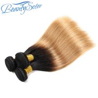 Wholesale Chinese hair vendor best a brazilian silk straight ombre human hair bundles g original virgin remy hair weaves color1b
