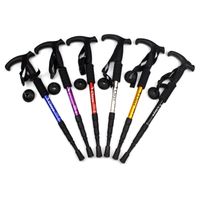Wholesale Unisex Trekking Poles Walking Sticks Collapsible Hiking Pole Lightweight Hiking Sticks CM Adjustable Canes with sea shipping CCA12146