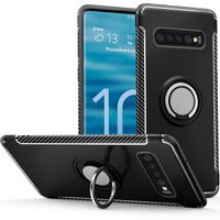 Wholesale Duty Rugged Durable Metal Ring Bracket Magnetic Holder Shockproof Anti Scratch Protective Kickstand case for samsung galaxy s10 s10 plus