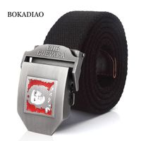 WDYDDW MenS Belt Men/&Women Canvas Belt 3D Soviet Navy Ussr Cccp Metal Buckle Jeans Belt Soldiers Military Army Tactical Belts Male Strap