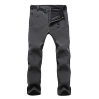 Wholesale Autumn Winter Hiking Mens Pants Softshell Fleece Outdoor Trousers Waterproof Snow Gym Pants Trousers Male Plus Size High Quality SH190915