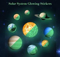 3d Glowing Planets Wall Sticker Solar System Glowing Pvc Sticker Diy Planets Fluorescent Luminous Wall Sticker