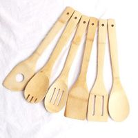 Wholesale Bamboo spoon spatula Styles Portable Wooden Utensil Kitchen Cooking Turners Slotted Mixing Holder Shovels EEA1395