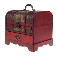 Caja De Madera De Palo De Rosa rectángulo hecho a mano Joyería Almacenamiento Caja de la baratija//Diseño 12