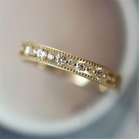 Wholesale Women s Slim Crystal Simple Wedding Ring Ring Zirconia Simple Rings for Women Anti Allergies Fashion Jewelry Gift Wedding Rings