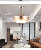 Ceiling Fan Light 110v 220v Invisible Fan Light Gold And Silver 36 42inch Remote Control 110v220v Wall Control Ceiling Light Fan Lamp