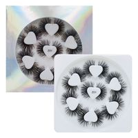 Wholesale Z series heart tray false eyelashes pairs soft handmake Faux Mink Lashes D silk eyelash extension