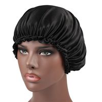Wholesale New Elastic Women Satin Bonnet Turban Hat Headwear Chemo Beanies Silk Donna Sleep Cap Ladies Hair Cover Hair Accessories
