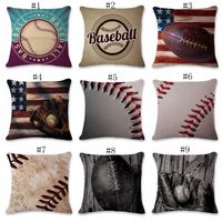Wholesale Baseball Pillow Covers Sports Decorative Pillow Cover Sofa Car Seat Throw Pillow Case Home Decor Baseball Softball Designs DSL YW2877