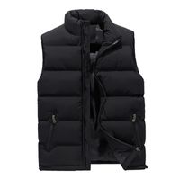 Wholesale Mens Fashion Vest Coats Slim Thick Warm Winter Outerwear Bodywarmer Streetwear Sleeveless Jackets Plus Size