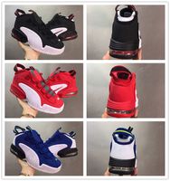Wholesale Newest Penny University Red White Black Men basketball shoes Cushion Hardaway Deep Royal Blue Men Athletic sneakers with box