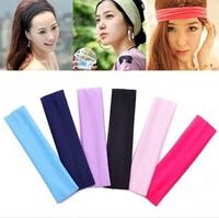 Wholesale Wide Variety of plain hair band headband elastic headband sports yoga towel color optional A256