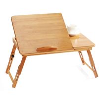 Wholesale Adjustable Bamboo Computer Stand Laptop Desk Notebook Desk Laptop Table For Bed Sofa Bed Tray Picnic Table Studying Table