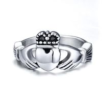 Wholesale Ireland Claddagh Lover s Crown Heart Hand Prayer Stainless Steel Rings for Men