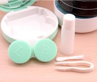 Wholesale Marble Contact Lens Box with Mirror Marble Stripe Contact Lens Case Travel Glasses Lenses Box Eyes Holder Container GGA2702