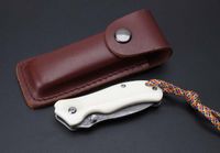 Wholesale Newer recommended Damascus ZT animal bone camping hunting folding knife d2 Gift For men