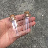 Wholesale 50pcs Mini Clear Cork Stopper Glass Bottles Vials Jars Containers mason jar Small Wishing Bottle with Cork For Wedding decoration S020C