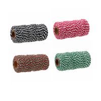 Wholesale Christmas Bakers Twine Rolls Yards Cotton Twine Ribbon Rope for Christmas Gift Wrapping Festival Decoration DIY Crafts Art yd roll