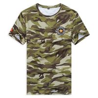 Wholesale New US Army Camouflage T shirts Brave Men Soldier Big Size Shirt Summer Hot Sale Short Sleeves GYM Sports Tees