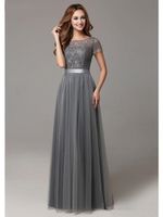 long dark grey dress