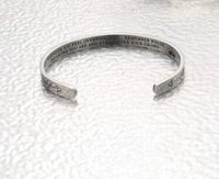 Wholesale Fashion MM flat lettering C titanium steel bracelet