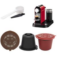 Wholesale 3pcs set Reusable Coffee Capsule Coffee Filter ml For Nespresso With Plastic Spoon Cleaning Brush Kitchen Tools Accessories
