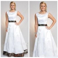 Wholesale Elegant Jewel Neck A Line Camo Wedding Dresses Simple Camouflage Bridal Gowns Custom Long Vestidos De Mariage Plus Size Cheap