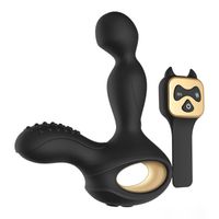 Wholesale 360 Rotation Anal Vibrator Heating Prostate Massage Anal Toys for Men Butt Plug Tail Male Masturbator sex toys J1954