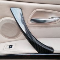 RED STITCH 2X REAR DOOR HANDLE LEATHER COVER FOR BMW E90 E91 E92 E93 M//////