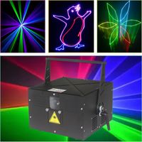 Wholesale 4 W RGB full color laser lighting animation TTL modulation disco show system free Ishow inside