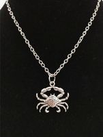 Wholesale HOT Fashion Antique Silver Big crab sea crab Pendants Necklaces Charm Fashion Women Jewelry Holiday Charms Jewelry Gift