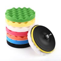 Wholesale 10 in Set Car Polishing Buffing Pad Kit quot Polishing Buffing Waxing Pad Kit Tool For Car Polisher Buffer With Drill Adapter