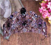 Wholesale Bride Crown Baroque Coloured Atmospheric Crown Hot Selling Wedding Garment Accessory Headwear Factory Low Price Promotion