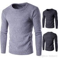 Wholesale Men s Sweaters Winter Cashmere Sweater Crewneck Wool Pullover Solid Color Authentic Top Jumpers Pull Homme Plus Size M XL