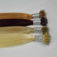 Wholesale DHL Fedex color J p60 Double Drawn silk straight brazilian Nano Ring Hair Extensions g strand g Top Quality