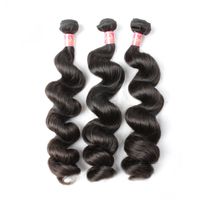 Wholesale Mixed Length European Bundles Virgin Human Hair Weave Wavy Loose Wave Natural Black Color Extension