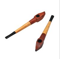 Wholesale Metal bowl pipe Mini small pipe glass knife wood pipe