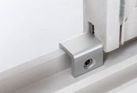 Wholesale plastic steel window latch Anti theft deduction security chain buckle hotel home child sliding door bolt lock DIY hardware part