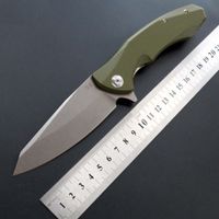 Wholesale High Hardness Folding Pocket Knife G10 Tactical Knife Black D2 Blade High Sharp Camping Bearing System Knife Army Green Outdoor EDC Gear