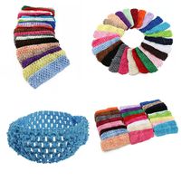 Wholesale 1 quot Baby Girl Crochet Headband Tutus Waistband For Girls Tutu Skirt and Flower Headband DIY Craft Tutu Boutique Supply Hair Accessories