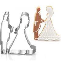 Wholesale High quality Bride And Groom Wedding Cookie Mold Cake Chocolate Egg Fondant Mould Biscuit Pastry Set Kitchen Baking DIY Tools Promotion