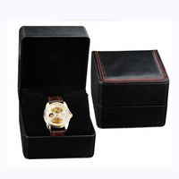 Wholesale Fashion Faux Leather Watch Box Wristwatch Display Case PU leather Travel Jewelry Storage Case with Pillow