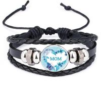 Wholesale MOM Love bracelet Glass Cabochon Multilayer Wrap Bracelet Bangle Cuff Wristbands designer jewelry women bracelets charm bracelet fashion