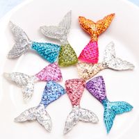 Wholesale 2 cm AB color Jewelry accessories Mermaid Fish scales tail resin DIY festival decoration crafts accessories