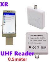 Wholesale EPC C1 GEN2 ISO C OTG UHF Reader Micro USB RFID UHF Reader Writer Passive Reading M Developing Software Kit For Andorid Phone