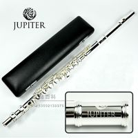 Wholesale JUPITER JFL ES Holes Closed C Key Flute Cupronickel Silver Plated Concert Flute With Case Cleaning Cloth For Students