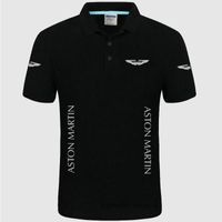 Wholesale High quality Aston Martin logo Polo classic brand Men Polo Shirt Men Casual solid Short Sleeve cotton polos